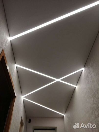 Натяжные потолки, слив воды, монтаж