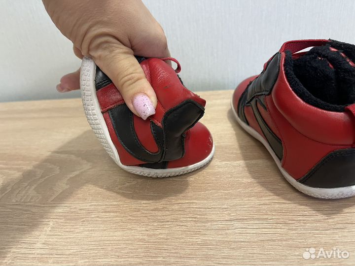 Ботинки кожа утепленные детские с мехом внутри