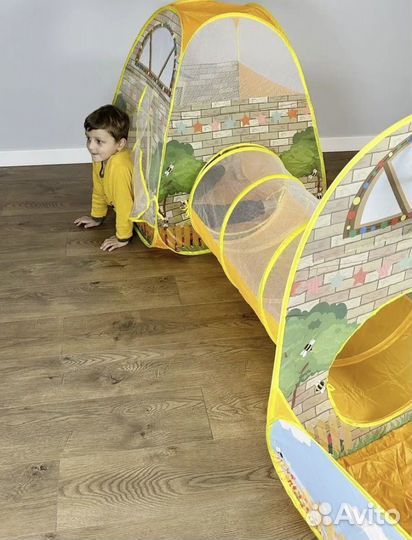 Детский домик палатка тоннель сухой бассейн 2 в 1