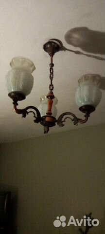 Бронзовая люстра и бра советские СССР
