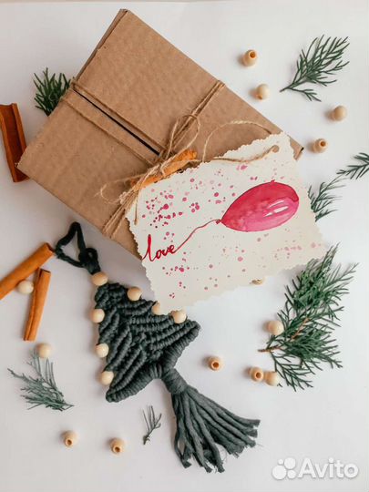 Елочные игрушки макраме ручная работа