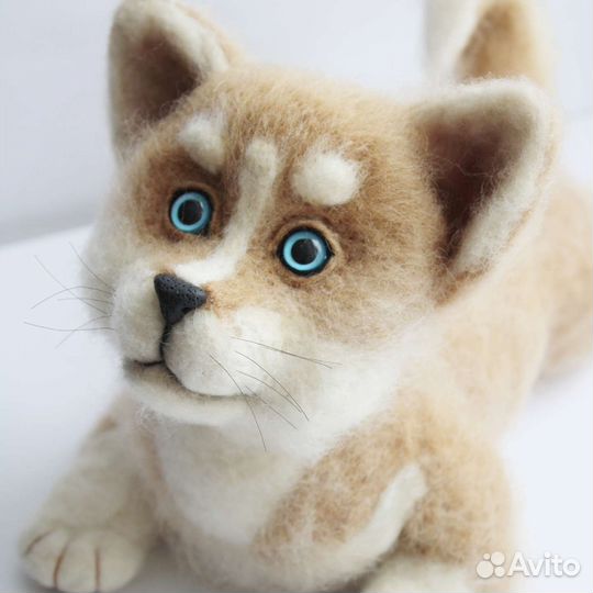 Щенок хаски ручной работы