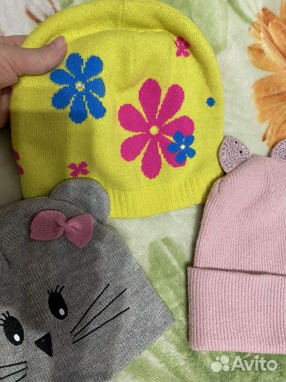 Шапка вязаная для девочки 50 52