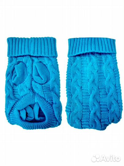 99875 уют новинка Свитер голубой объемной вязки 25