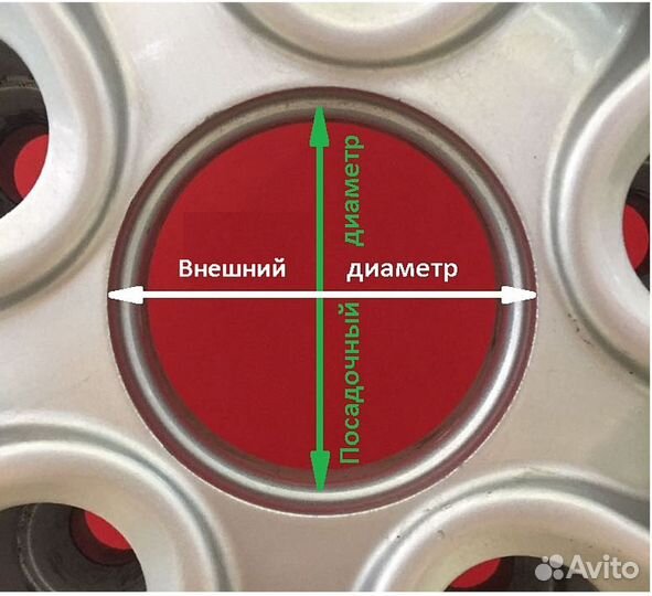 Колпачок ступицы Kia 58/56 mm