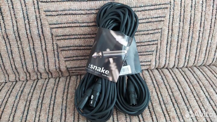 Кабель XLR/папа,мама для микрофонов и колонок 10 m