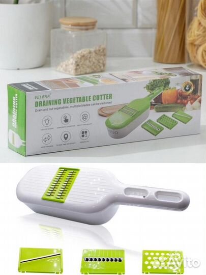 Терки с контейнером 4в1 Veleka