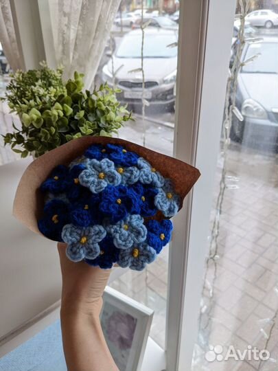 Вязаные цветы (букет)