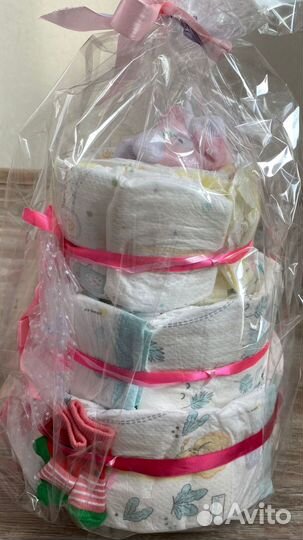 Торт из памперсов подгузников