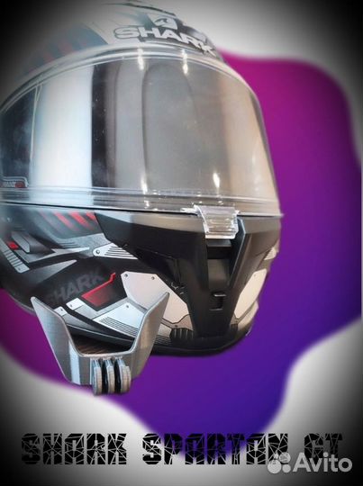 Крепление камеры GoPro Мотошлем Shark Spartan GT