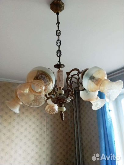 Люстра винтажная бронза СССР
