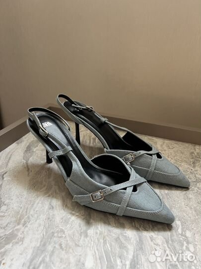 Босоножки женские 38 размер zara джинсовые