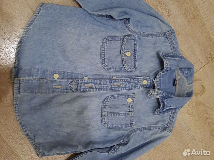 Джинсовая рубашка 92-98
