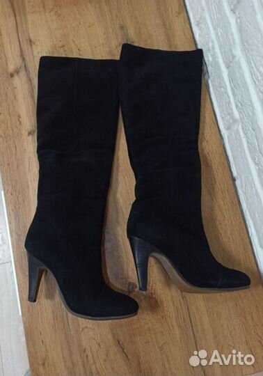 Сапоги натуральная замша 36 р-р