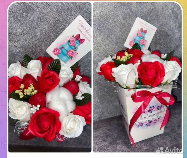 Букет тюльпанов из мыла