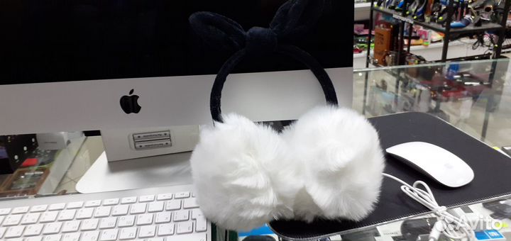 Наушники 2в1 Instay меховые проводные для музыки