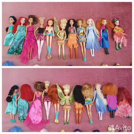 Куклы барби, эльза, единорог пупси, винкс