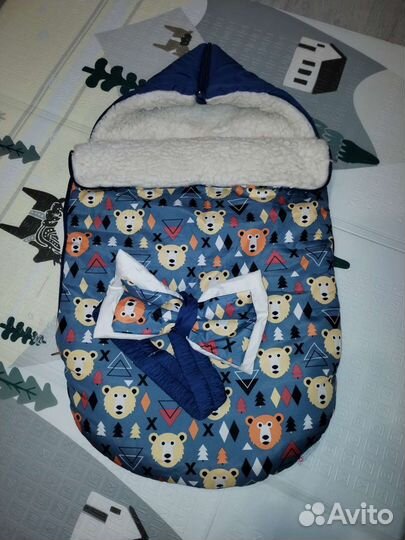 Конверт на выписку для мальчика зимний