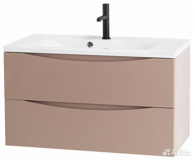 Тумба с раковиной BelBagno Marino 80-BB800/450-LV-MR-PR Capucino Lucido