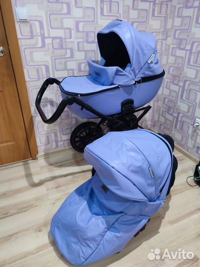 Коляска 2 в 1 эко кожа