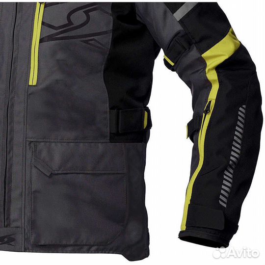 Motorcycle Fabric мотокуртка Spyke meridian Dry Tecno Gray Black Yellow Fluo