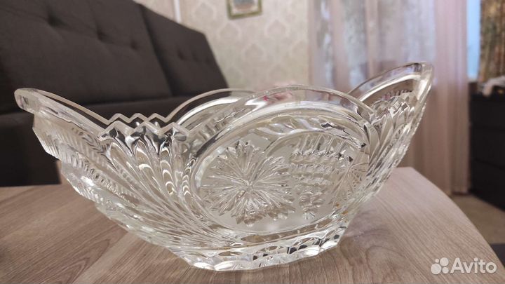 Хрустальная ваза салатник