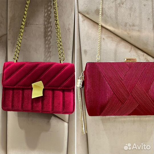 Красные/бордовые клатчи в наличии, клатч
