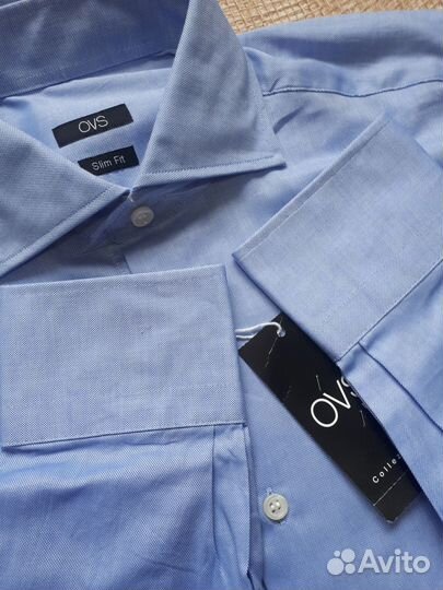 Рубашка мужская с рукавом новая 46 Италия OVS