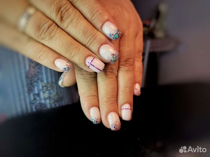 Маникюр, покрытие гель-лак, коррекция