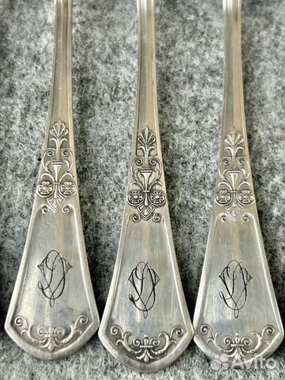 Набор закусочных приборов, посеребрение, Франция