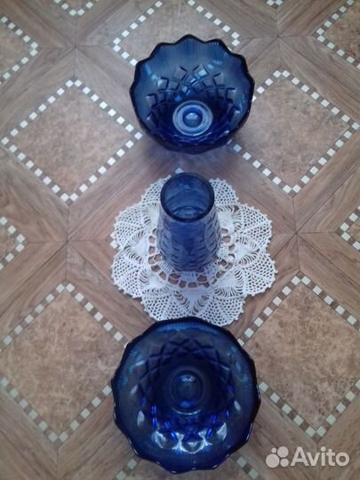 Синий набор посуды для кухни