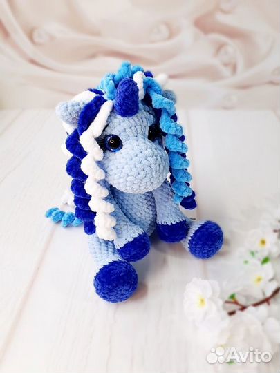 Вязаный Единорог / плюшевая игрушка Единорожка