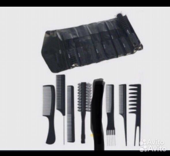 Набор расчесок dewal в черном чехле