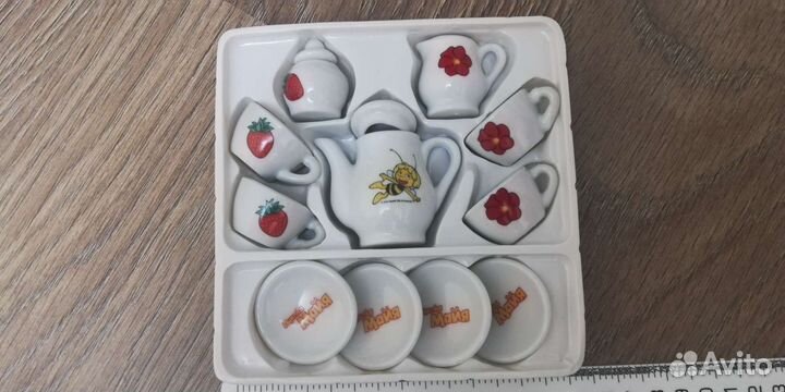 Игрушечный фарфоровые чайный сервиз 