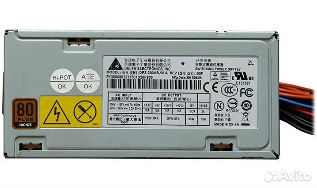 Блок питания Delta dps-300ab-58a 80 plus bronze