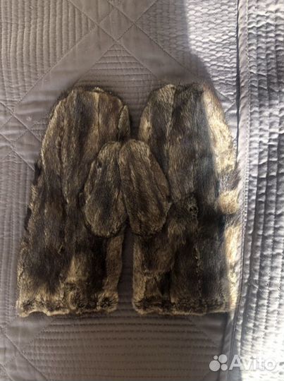 Норковые варежки новые из кусочков