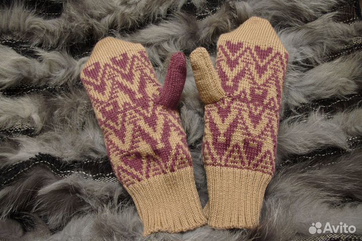 Варежки вязаные