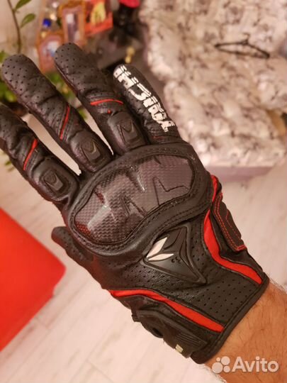 Мотоперчатки кожаные