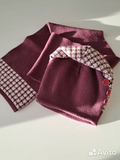 Комплект шапка и шарф, детские шарфы,шапки лотом