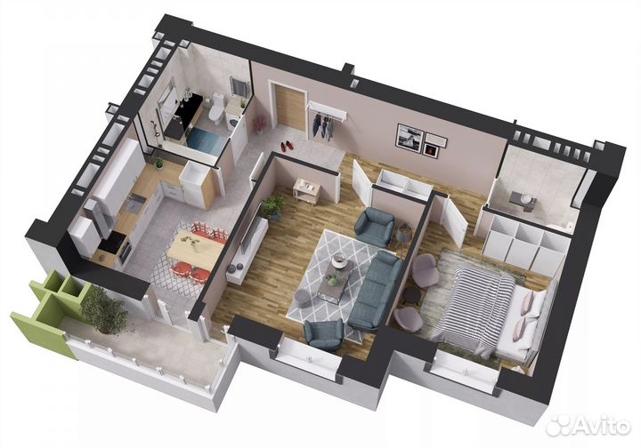 Экспресс планировка квартиры с расстановкой мебели