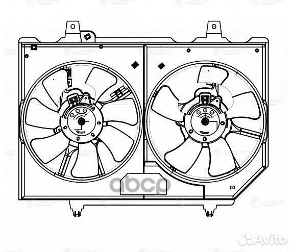 Вентилятор радиатора nissan X-trail 01- LFK 140