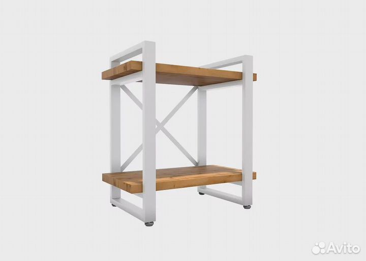 Тумба прикроватная Айсберг Лофт 40 белый/дуб крафт