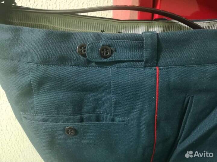 Парадные военные брюки цвета морской волны СССР