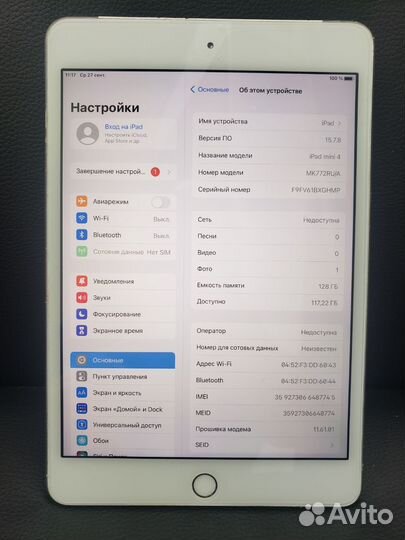 iPad mini 4 128gb