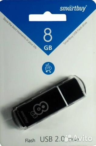 USB флешка Флешка 8 гб SmartBuy Glossy series Blac
