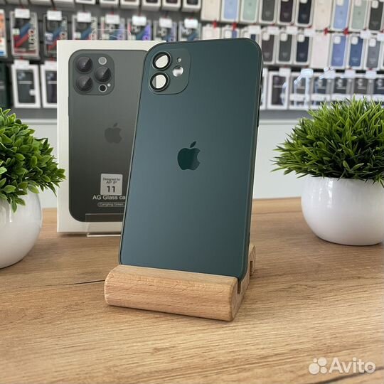 Стеклянный чехол Glass Case с MagSafe iPhone 11 12