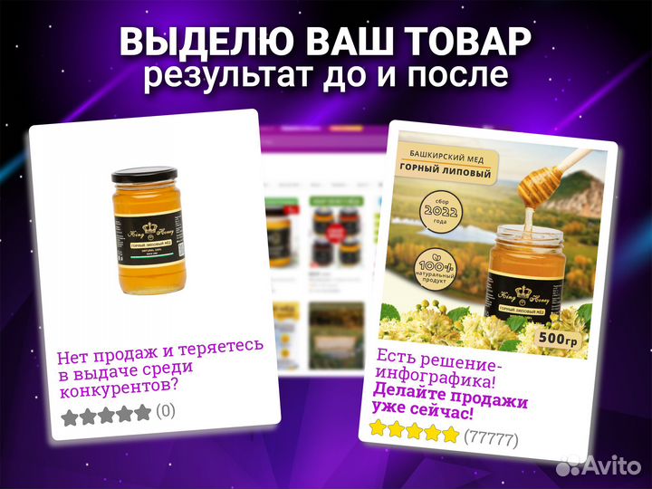 Инфографика - карточка товара для Wildberries Ozon