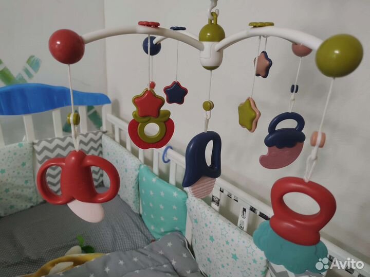 Мобиль на кроватку с доп.подвеской