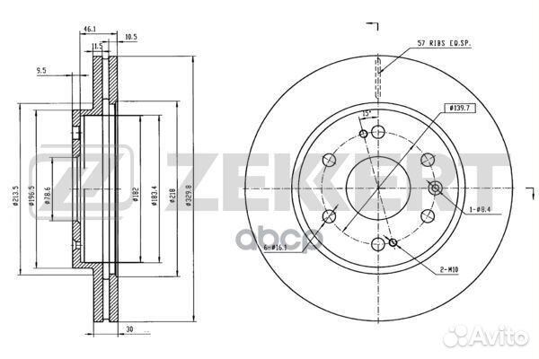 Диск торм. зад. Cadillac Escalade 07- bs-6121 Z