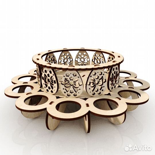 Пасхальная подставка под 12 яиц и кулич